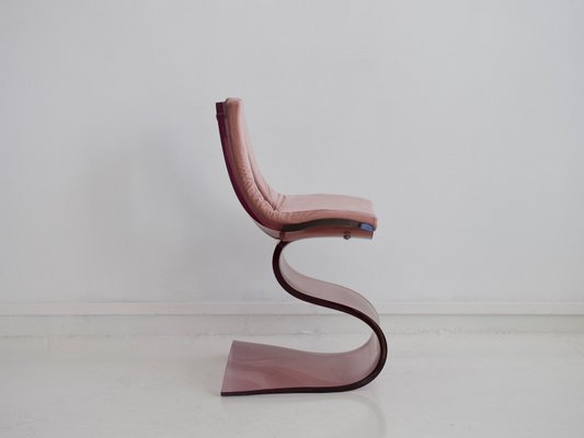 Pink Tinted Lucite Dumas Chair By Boris Tabacoff 1970s For Sale