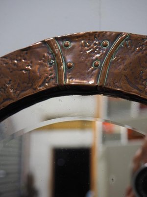 Antique Arts Crafts Hammered Copper Oval Mirror For At Pamono Antique Arts Crafts Hammered Copper Oval Mirror 11