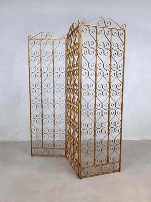 Vintage Br Room Divider Paravan Folding Screen 1950s For At Vintage Br Room Divider Paravan Folding Screen 1950s 1