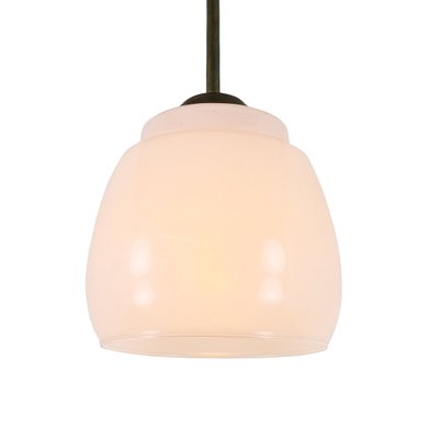 Art Deco Style Milk Glass Pendant Light 1940s For Sale At Pamono