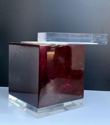 Seau à glaçons en lucite orange