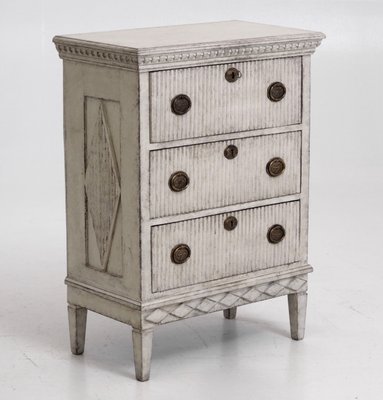 Antique Carved Gustavian Style Chest Of Drawers For Sale At Pamono