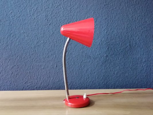 Vintage Red Gooseneck Desk Lamp For Sale At Pamono