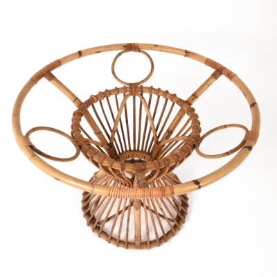 Tisch Aus Bambus Rattan 1960er
