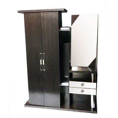 Kleiderschrank Mit Spiegel Beleuchtung Schubladen Und Schirmhalter Von Mobildei 1970er Bei Pamono Kaufen