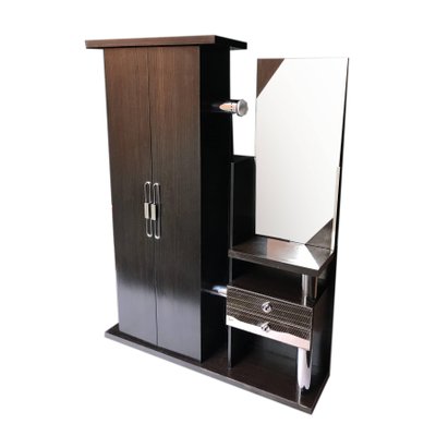 Wardrobe With Mirror Light Drawers And Umbrella Holders From