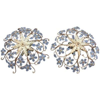 Franzosische Mid Century Deckenlampen Aus Kristallglas Von Maison Bagues 2er Set Bei Pamono Kaufen