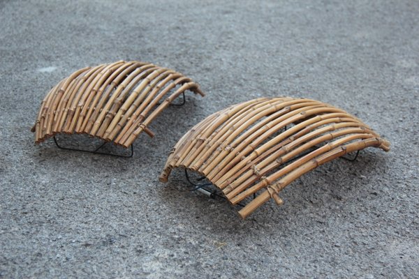 Rattan wandlampe