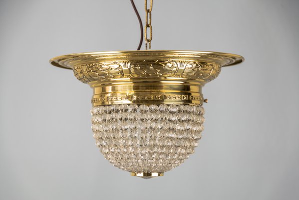 Art Nouveau Ceiling Lamp With Glass Beads 1900s For Sale At Pamono