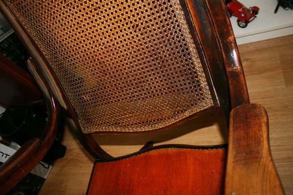 Antique No 6351 Bentwood And Cane High Back Armchair From Thonet