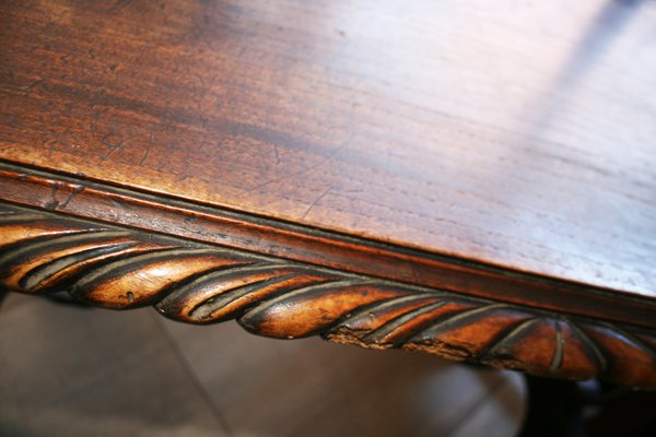 Spanischer Tisch aus Kastanienholz und Schmiedeeisen, 18. Jh. Spanischer Tisch aus Kastanienholz und Schmiedeeisen, 18. Jh.