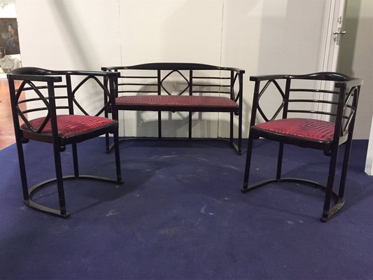 Antique Parlor Set By Josef Hoffmann For Jacob Kohn Antique Parlor Set By Josef Hoffmann