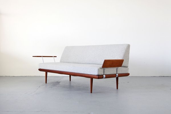 Vintage Teak Daybed Sofa With Armrests By Peter Hvidt Orla
