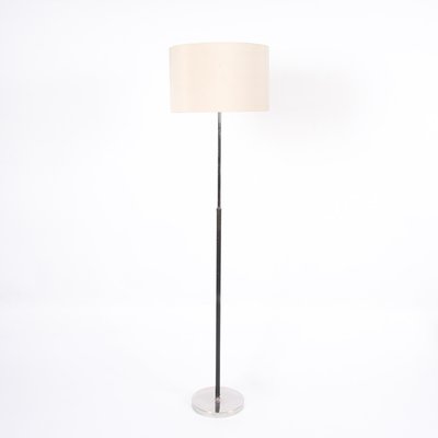 Swedish Black Leather Chrome Floor Lamps 1960s Set Of 2 For Black Leather Chrome Floor Lamps