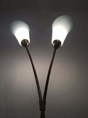 white flower floor lamp