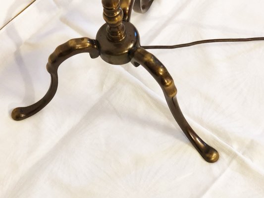 Neoclassical French Brass Floor Lamp, Antique French Brass Floor Lamp