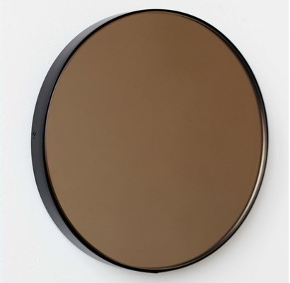 Large Round Bronze Tinted Orbis Mirror, Extra Large Bronze Mirror