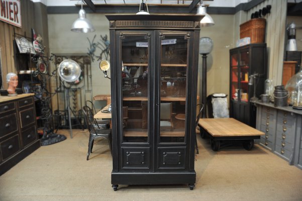 Antique Napoleon Iii Style Black Display Cabinet For At Pamono Antique Napoleon Iii Style Black Display Cabinet 1