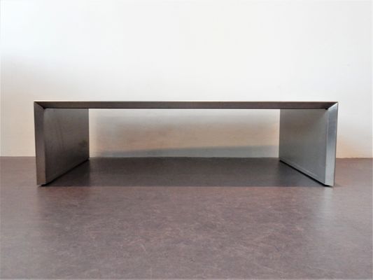 Modernist Rectangular Aluminum Coffee Table 1970s For Sale At Pamono