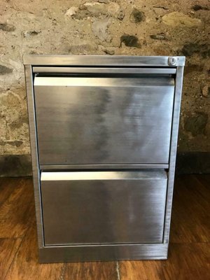 Industrial Metal Filing Cabinet With Hanging Rails 1980s For Sale