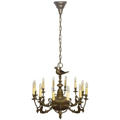 Large Solid Brass Chandelier