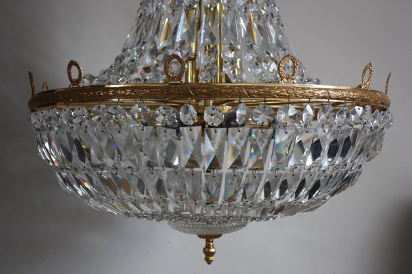 Large Empire Style Crystal Chandelier From Palwa 1960s For