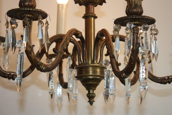 Antique Bronze Chandelier for sale at Pamono