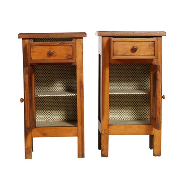 19th Century Italian Walnut Nightstands Set Of 2 For Sale At Pamono