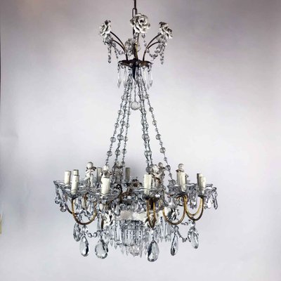 Monaco 12 light Golden Iron Chandelier Clear Glass Crystal Monaco 12 light Golden Iron Chandelier Clear Glass Crystal