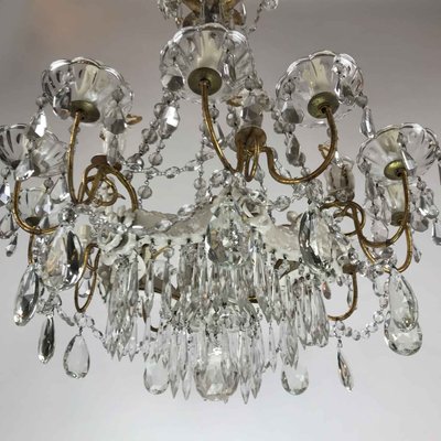 Monaco 12 light Golden Iron Chandelier Clear Glass Crystal Monaco 12 light Golden Iron Chandelier Clear Glass Crystal