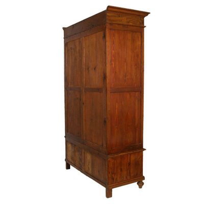 Antique Solid Fir Wardrobe Cupboard With Drawer For Sale At Pamono