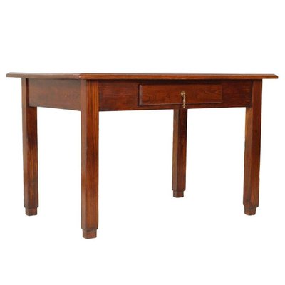 Italian Oak Farmhouse Table With Drawer 1920s For Sale At Pamono