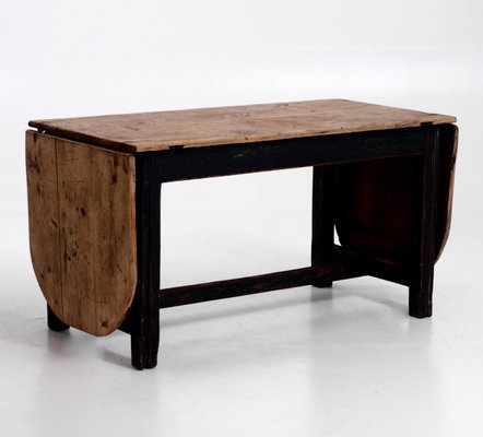 Large Antique Solid Pine Wood Drop Leaf Table 1750s For At Pamono Large Antique Solid Pine Wood Drop Leaf Table 1750s 1