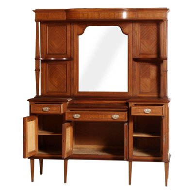 Antique Walnut Mahogany Maple Dresser with Mirror 1910s