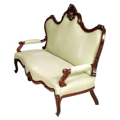 Venetian Hand Carved Walnut Sofa 1800s For At Pamono Venetian Hand Carved Walnut Sofa 1800s