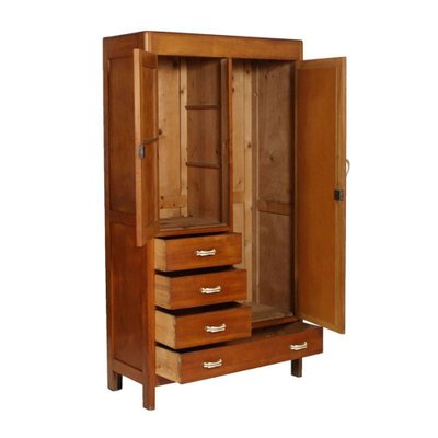 Art Deco Cherry Wood Wardrobe With Mirror For Sale At Pamono