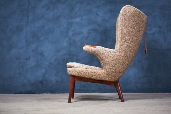 Danish Modern Wool Teak Lounge Chair 1960s For Sale At Pamono