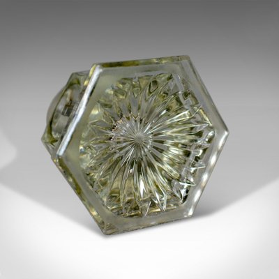 Encrier Et Support De Bureau édouardien - Argent Massif Et Verre à Fleurs - Ancien 1902