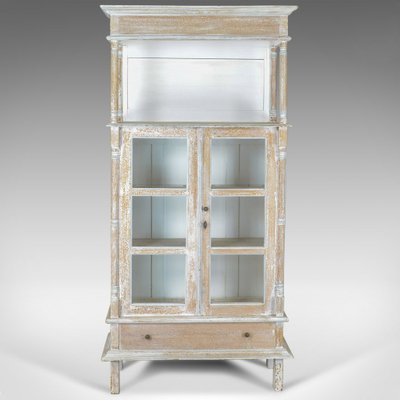 Antique French Limed Oak Display Cabinet For Sale At Pamono