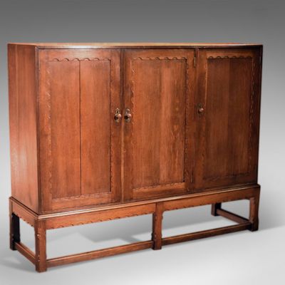 Arts Crafts Oak Larder Cabinet 1900s For Sale At Pamono