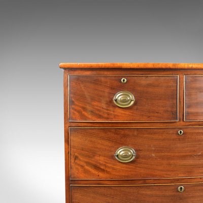 Antique Bow Front Mahogany Chest Of Drawers For Sale At Pamono