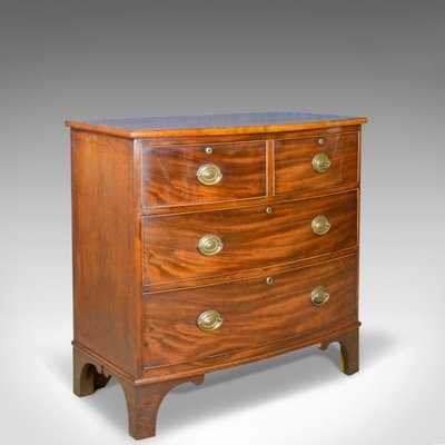 Antique Bow Front Mahogany Chest Of Drawers For Sale At Pamono
