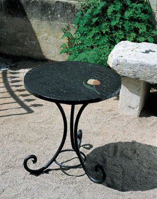 Runder Italienischer Topas Marmor Mosaik Tisch von EGram bei Pamono kaufen