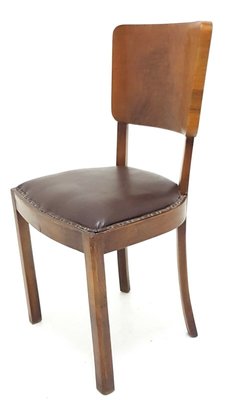 Mid Century Italian Walnut Wood Chair, Felix Walnut Dining Chair