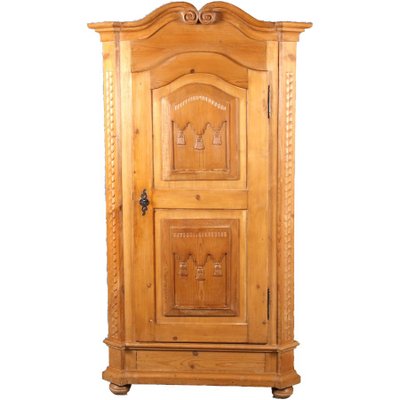 Antique Baroque Softwood Wardrobe For Sale At Pamono