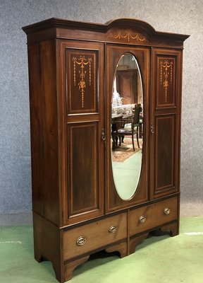 Vintage Mahogany Wardrobe For Sale At Pamono