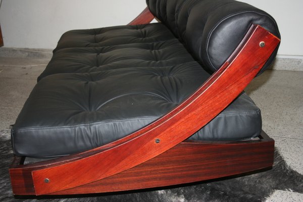 Vintage Model Gs 195 Leather Daybed Sofa By Gianni Songia