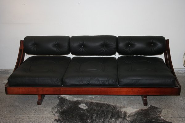 Vintage Model Gs 195 Leather Daybed Sofa By Gianni Songia