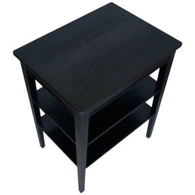 Vintage Ebonized Solid Walnut Rustic Side Table For Sale At Pamono