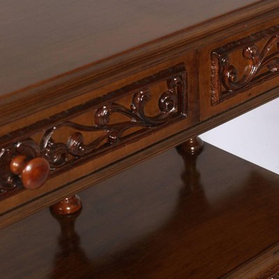 Neo Gothic Hand Carved Walnut Console Table 1920s For Sale At Pamono